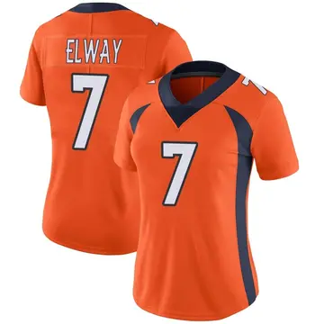 Nike John Elway Women's Limited Denver Broncos Orange Team Color Vapor Untouchable Jersey
