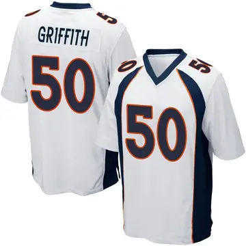 Nike Jonas Griffith Youth Game Denver Broncos White Jersey