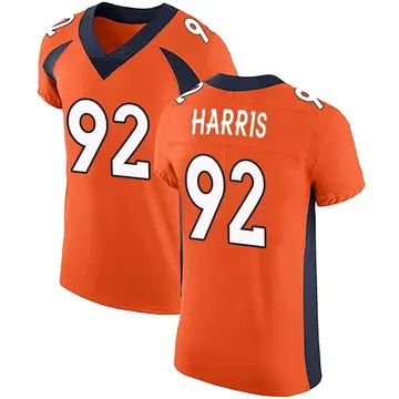 Nike Jonathan Harris Men's Elite Denver Broncos Orange Team Color Vapor Untouchable Jersey