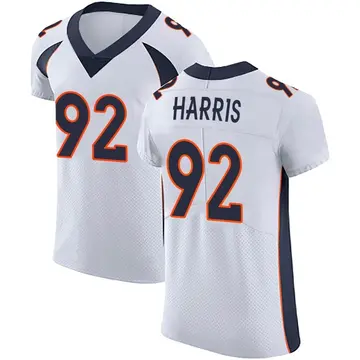 Nike Jonathan Harris Men's Elite Denver Broncos White Vapor Untouchable Jersey