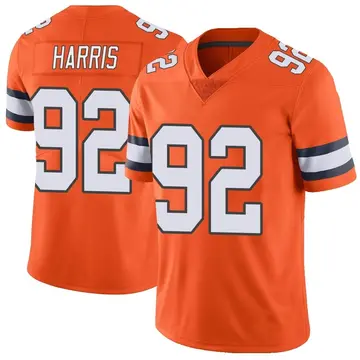 Nike Jonathan Harris Men's Limited Denver Broncos Orange Color Rush Vapor Untouchable Jersey