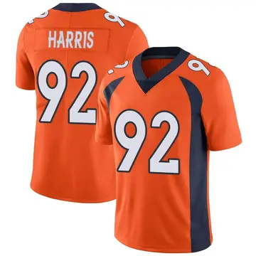 Nike Jonathan Harris Men's Limited Denver Broncos Orange Team Color Vapor Untouchable Jersey