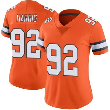 Nike Jonathan Harris Women's Limited Denver Broncos Orange Color Rush Vapor Untouchable Jersey