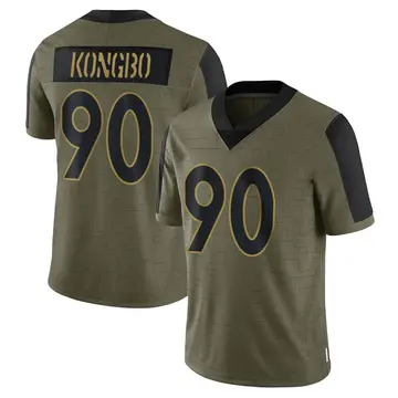 Nike Jonathan Kongbo Youth Limited Denver Broncos Olive 2021 Salute To Service Jersey