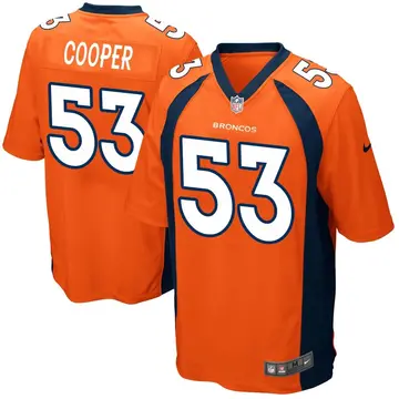 Nike Jonathon Cooper Men's Game Denver Broncos Orange Team Color Jersey