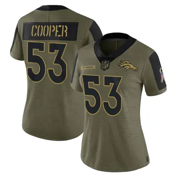 Nike Jonathon Cooper Women's Limited Denver Broncos Olive 2021 Salute To Service Jersey