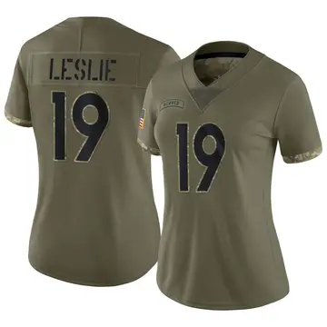 Nike Jordan Leslie Women's Limited Denver Broncos Olive 2022 Salute To Service Jersey