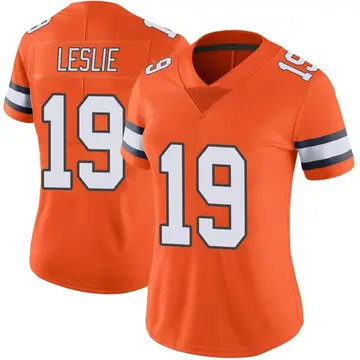 Nike Jordan Leslie Women's Limited Denver Broncos Orange Color Rush Vapor Untouchable Jersey
