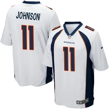 Nike Josh Johnson Men's Game Denver Broncos White Jersey