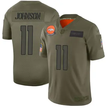 Nike Josh Johnson Men's Limited Denver Broncos Camo 2019 Salute to Service Jersey