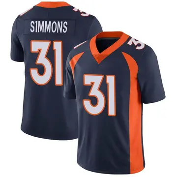 Nike Justin Simmons Youth Limited Denver Broncos Navy Vapor Untouchable Jersey