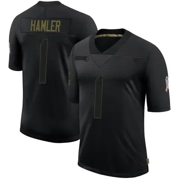 Nike KJ Hamler Men's Limited Denver Broncos Black 2020 Salute To Service Jersey