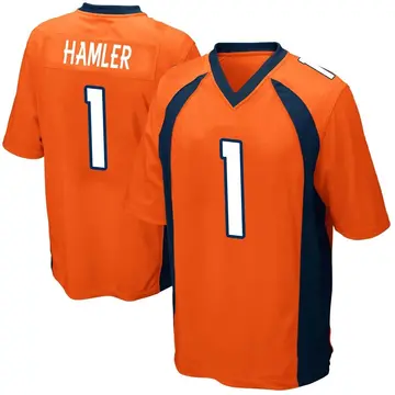 Nike KJ Hamler Youth Game Denver Broncos Orange Team Color Jersey