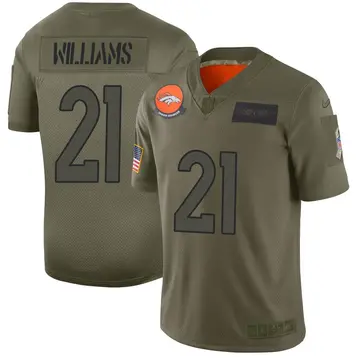 Nike K'Waun Williams Men's Limited Denver Broncos Camo 2019 Salute to Service Jersey