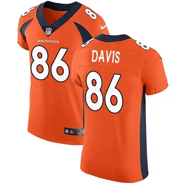 Nike Kaden Davis Men's Elite Denver Broncos Orange Team Color Vapor Untouchable Jersey