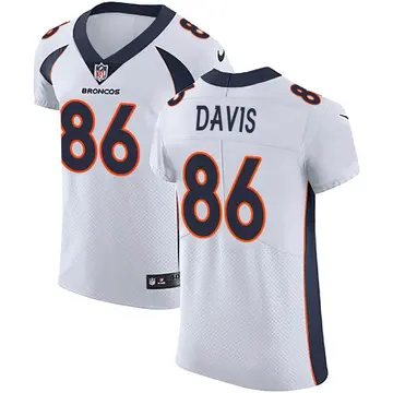 Nike Kaden Davis Men's Elite Denver Broncos White Vapor Untouchable Jersey