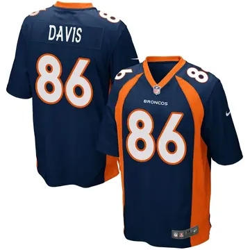 Nike Kaden Davis Men's Game Denver Broncos Navy Blue Alternate Jersey