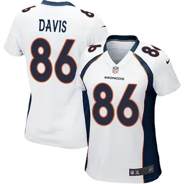 Nike Kaden Davis Women's Game Denver Broncos White Jersey