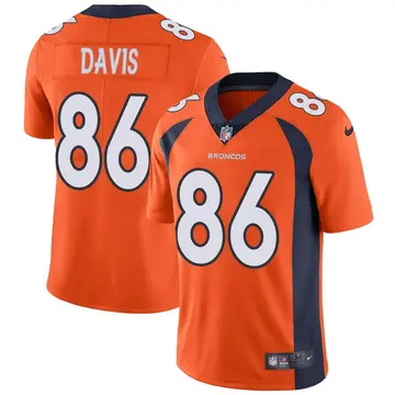 Nike Kaden Davis Youth Limited Denver Broncos Orange Team Color Vapor Untouchable Jersey