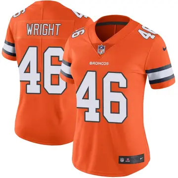 Nike Kadofi Wright Women's Limited Denver Broncos Orange Color Rush Vapor Untouchable Jersey