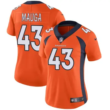 Nike Kana'i Mauga Women's Limited Denver Broncos Orange Team Color Vapor Untouchable Jersey