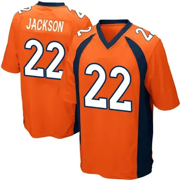 Nike Kareem Jackson Men's Game Denver Broncos Orange Team Color Jersey