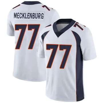 Nike Karl Mecklenburg Men's Limited Denver Broncos White Vapor Untouchable Jersey