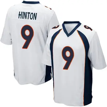 Nike Kendall Hinton Men's Game Denver Broncos White Jersey