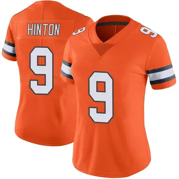 Nike Kendall Hinton Women's Limited Denver Broncos Orange Color Rush Vapor Untouchable Jersey
