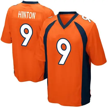 Nike Kendall Hinton Youth Game Denver Broncos Orange Team Color Jersey