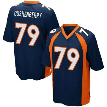 Nike Lloyd Cushenberry III Men's Game Denver Broncos Navy Blue Alternate Jersey