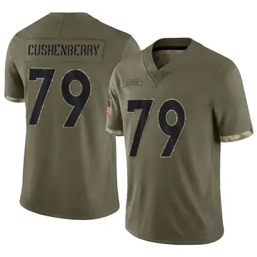 Nike Lloyd Cushenberry III Youth Limited Denver Broncos Olive 2022 Salute To Service Jersey