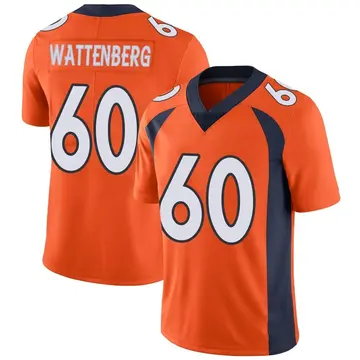Nike Luke Wattenberg Men's Limited Denver Broncos Orange Team Color Vapor Untouchable Jersey