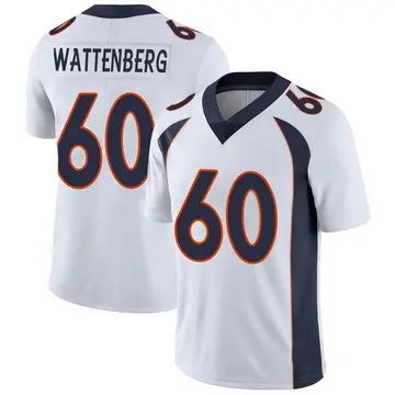 Nike Luke Wattenberg Men's Limited Denver Broncos White Vapor Untouchable Jersey