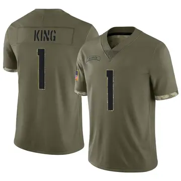 Nike Marquette King Men's Limited Denver Broncos Olive 2022 Salute To Service Jersey