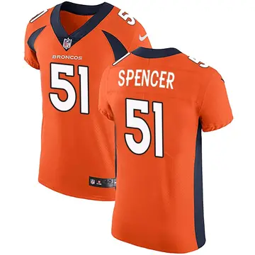 Nike Marquiss Spencer Men's Elite Denver Broncos Orange Team Color Vapor Untouchable Jersey