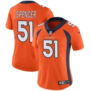 Nike Marquiss Spencer Women's Limited Denver Broncos Orange Team Color Vapor Untouchable Jersey