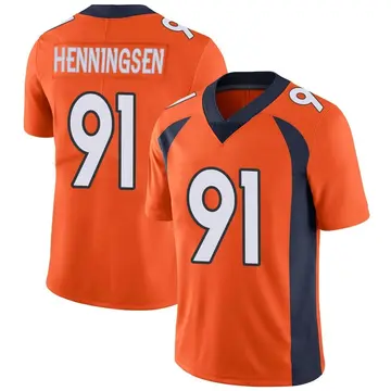 Nike Matt Henningsen Men's Limited Denver Broncos Orange Team Color Vapor Untouchable Jersey