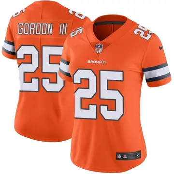 Nike Melvin Gordon III Women's Limited Denver Broncos Orange Color Rush Vapor Untouchable Jersey