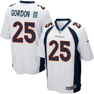 Nike Melvin Gordon III Youth Game Denver Broncos White Jersey