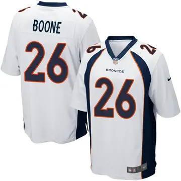 Nike Mike Boone Men's Game Denver Broncos White Jersey