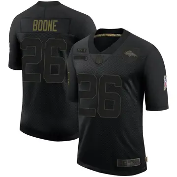 Nike Mike Boone Men's Limited Denver Broncos Black 2020 Salute To Service Jersey