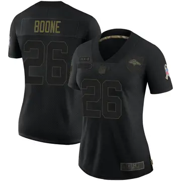 Nike Mike Boone Women's Limited Denver Broncos Black 2020 Salute To Service Jersey