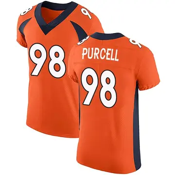 Nike Mike Purcell Men's Elite Denver Broncos Orange Team Color Vapor Untouchable Jersey