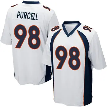 Nike Mike Purcell Men's Game Denver Broncos White Jersey