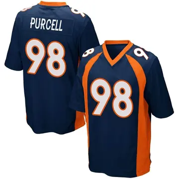 Nike Mike Purcell Youth Game Denver Broncos Navy Blue Alternate Jersey
