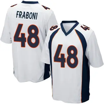 Nike Mitchell Fraboni Men's Game Denver Broncos White Jersey