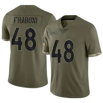 Nike Mitchell Fraboni Youth Limited Denver Broncos Olive 2022 Salute To Service Jersey