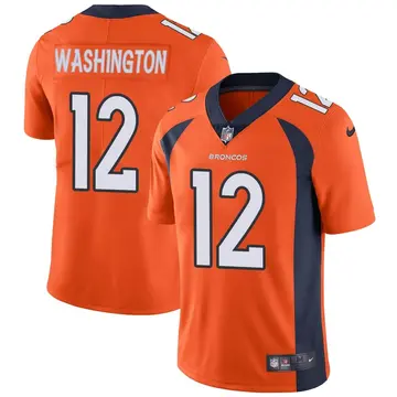 Nike Montrell Washington Men's Limited Denver Broncos Orange Team Color Vapor Untouchable Jersey