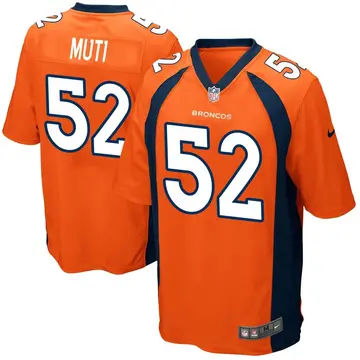 Nike Netane Muti Men's Game Denver Broncos Orange Team Color Jersey